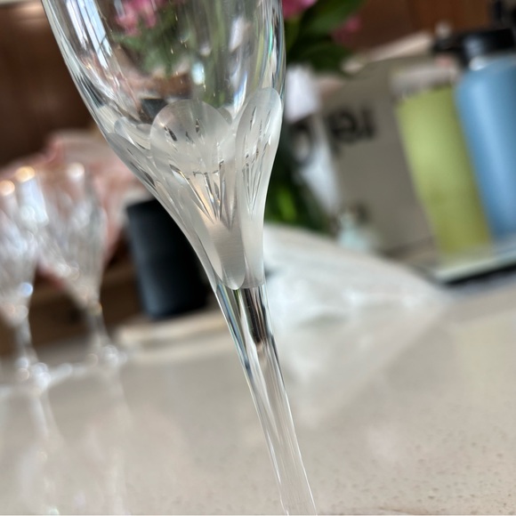 Mr. & Mrs. -2 Piece Set- Wedding- Gold Lettered Clear Champagne Glasses - Picture 3 of 5